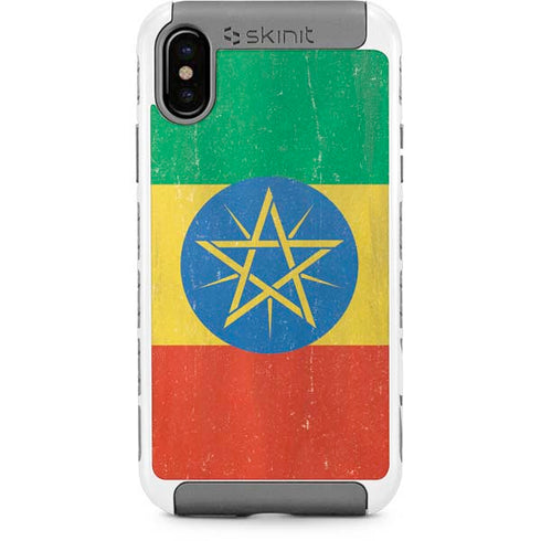 Ethiopia Flag Distressed iPhone X/XS Cargo Case